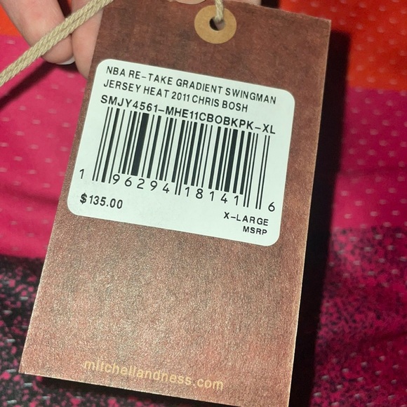 Miami Heat Chris Bosh Hardwood Classics 2011-12 Split Swingman Jersey NWT - Picture 4 of 7